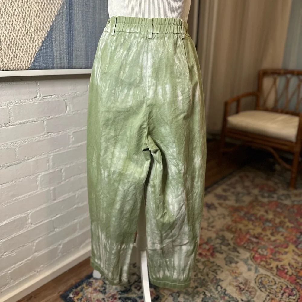 BDG Green Tie-Dye Straight Leg Trousers